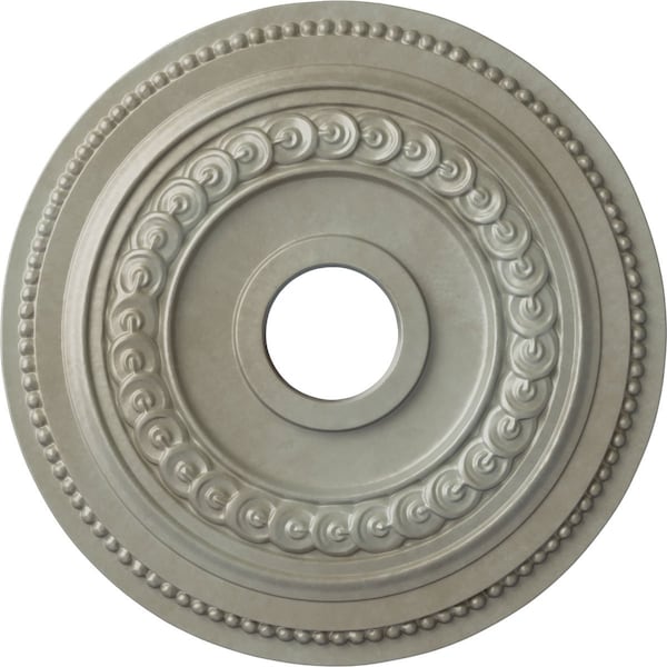Ekena Millwork Oldham Ceiling Medallion (Fits Canopies up to 8 5/8"), 18"OD x 3 3/8"ID x 7/8"P, Flash Gold CM18OL1FLS - main